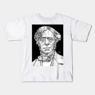 MICHAEL FARADAY ink portrait Kids T-Shirt